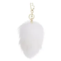 Металева анальна пробка — кролячий хвіст LOCKINK SEVANDA White Bunny-Tail Anal Rose-shape Plug — Переглянути зображення 2