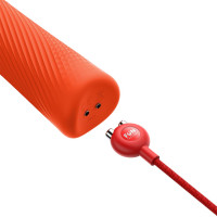 Вибромассажер Fun Factory VIM Vibrating Wand sunrise orange, супермощный и легкий, до 6 часов работы — Просмотреть изображение 7