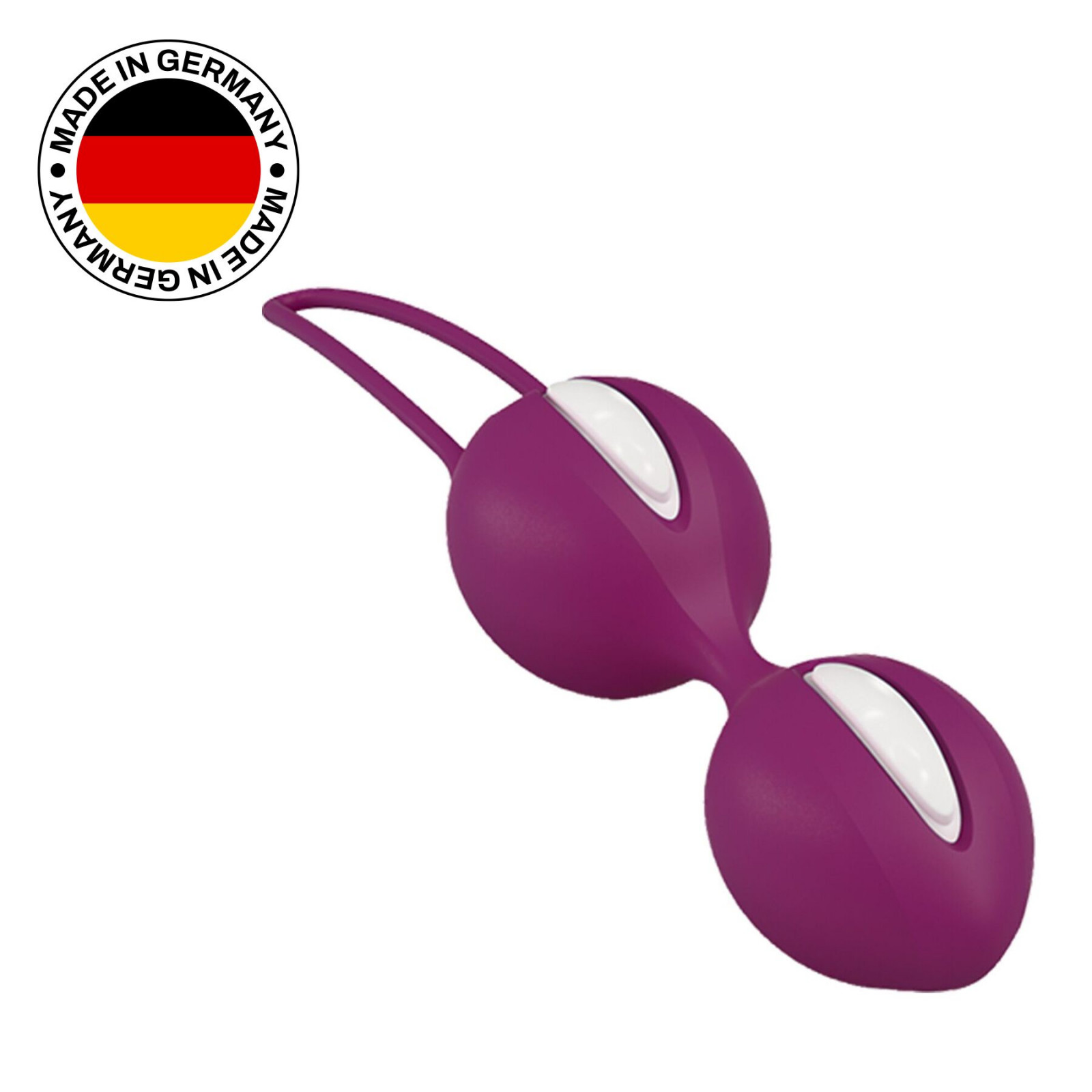 Вагінальні кульки Fun Factory SMARTBALLS DUO, бордово-білі, 2 шт, діаметр 3,2 та 3,6 см