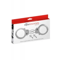 Строгі металеві наручники Fetish Tentation Soft adjustable metal wrist cuffs — Переглянути зображення 4