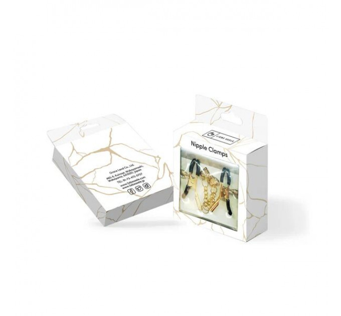 Затискачі для сосків Liebe Seele Hollow Heart Nipple Clamps Gold