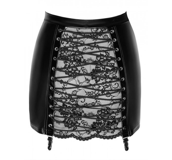 Спідниця Noir Handmade F341 Powerwetlook and lace skirt - XL