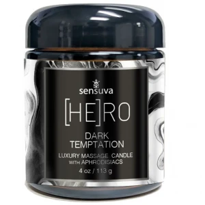 Масажна свічка Sensuva [HE]RO Dark Temptation Massage Oil Candle 113г