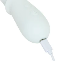 Потрійний вібратор Good Vibes Only – SAGE Triple Stimulation Vibe Soft Silicone – Blue, манливий рух — Переглянути зображення 6