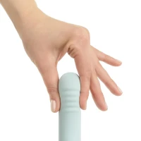 Потрійний вібратор Good Vibes Only – SAGE Triple Stimulation Vibe Soft Silicone – Blue, манливий рух — Переглянути зображення 8