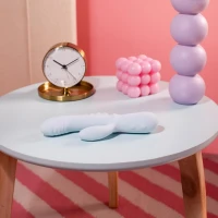 Потрійний вібратор Good Vibes Only – SAGE Triple Stimulation Vibe Soft Silicone – Blue, манливий рух — Переглянути зображення 11