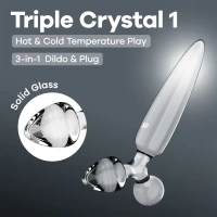 Трехсторонний стеклянный дилдо Satisfyer Triple Crystal 1 Transparent — Просмотреть изображение 6