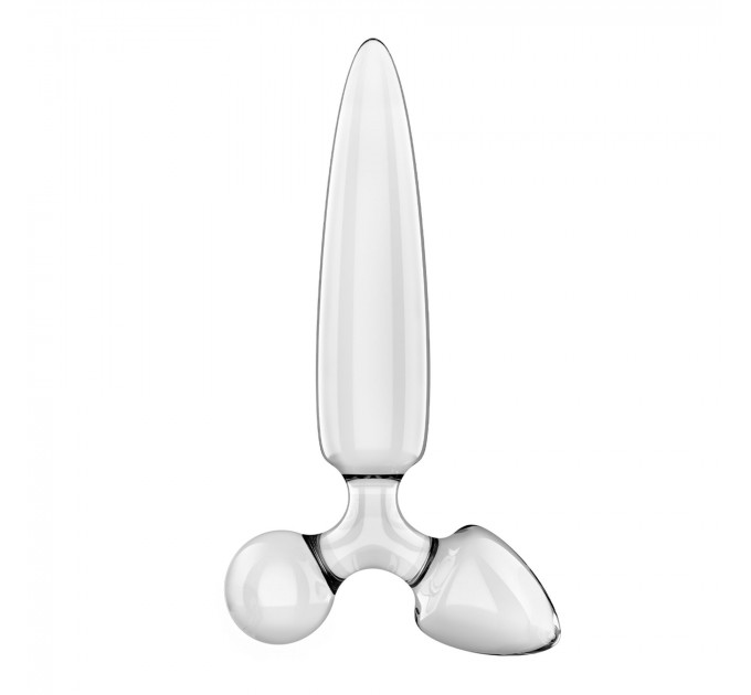 Тристоронній скляний дилдо Satisfyer Triple Crystal 1 Transparent