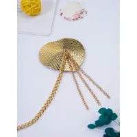 Пестис-сердечка з пензликами та чокером JSY Nipple Sticker RT236114 Golden — Переглянути зображення 4