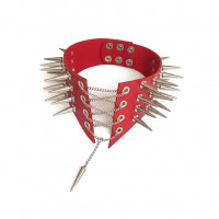 Чокер-комір з шипами Art of Sex - Ariadne, екошкіра, колір червоний, XS-M Чокер-комір з шипами Art of Sex - Ariadne, екошкіра, колір червоний, XS-M