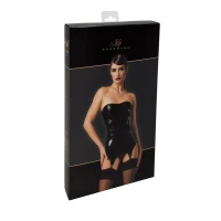 Корсет із підв'язками для панчіх Noir Handmade F381 Dominae Venom PVC corset-belt M — Переглянути зображення 8