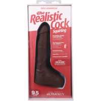 Фалоімітатор, що кінчає Doc Johnson The Realistic Cock ULTRASKYN - Squirting 9,5 Inch Chocolate — Переглянути зображення 8