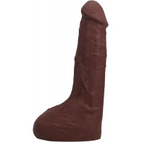Кончающий фаллоимитатор Doc Johnson The Realistic Cock ULTRASKYN - Squirting 9,5 Inch Chocolate