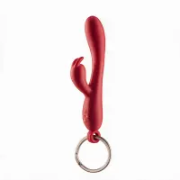 Брелок вібратор-кролик Diverty Sex Red — Переглянути зображення 1