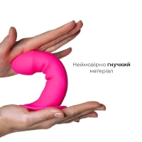 Дилдо з присоскою Adrien Lastic Hitsens 2 Pink, відмінно для страпона, макс. діам. 4см, довж. 16,7см — Просмотреть изображение 3
