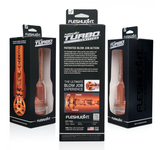 Мастурбатор Fleshlight Turbo Ignition Copper (імітатор мінету)