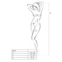 Бодистокинг Passion BS014 red, комбинезон, крупная сетка