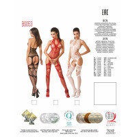 Бодістокінг Passion BS053 black, комбінезон, імітація панчіх і пояса — Переглянути зображення 8