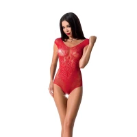 Бодістокінг Passion BS064 One Size, Red, боді, закрите плече, відкритий доступ — Переглянути зображення 1
