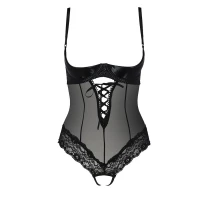 Боді з відкритими грудьми Passion Exclusive NORTH BODY XXL/XXXL, black — Переглянути зображення 3