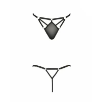 Стрінги зі стреп Passion Exclusive MEGGY THONG L/XL, black — Переглянути зображення 5