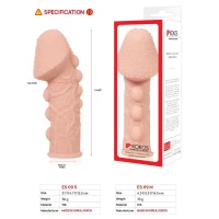 Насадка на член Kokos Extreme Sleeve ES.09 розмір M, потовщуюча, стимулюючий рельєф — Просмотреть изображение 5