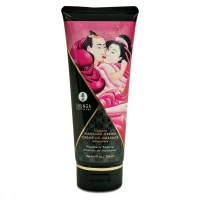 Їстівний масажний крем Shunga Kissable Massage Cream – Raspberry Feeling (200 мл) — Переглянути зображення 1