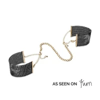 Наручники Bijoux Indiscrets Desir Metallique Handcuffs - Black, металеві, стильні браслети — Просмотреть изображение 1