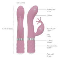 Розкішний вібратор-кролик Pillow Talk - Kinky Pink з кристалом Сваровські, потужний — Просмотреть изображение 8