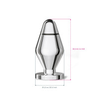 Металева анальна пробка Mystim John для електростимулятора, діаметр 5 см