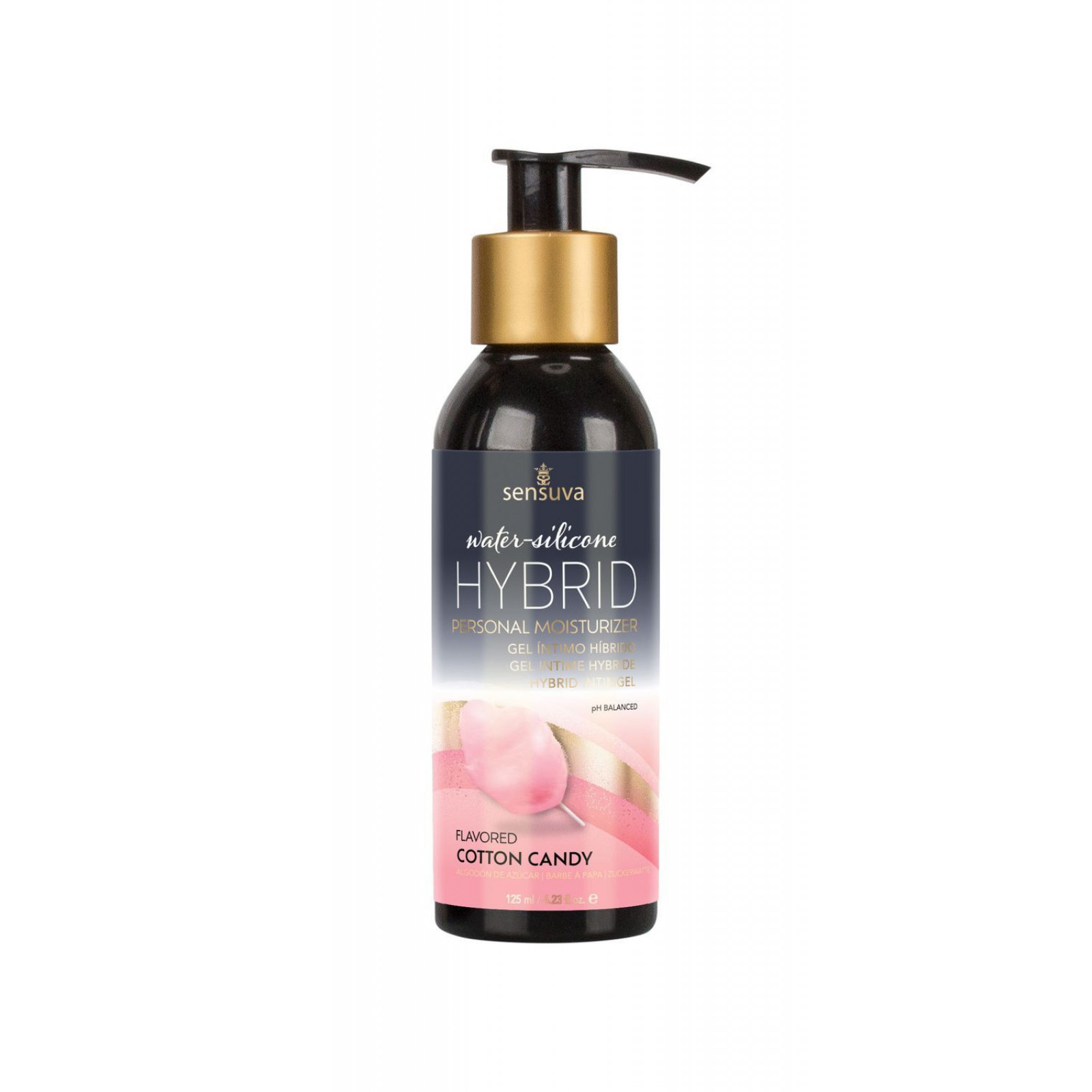 Змазка водно-силіконова Sensuva Hybrid Cotton Candy (125 мл) без цукру, можна для оральних пестощів