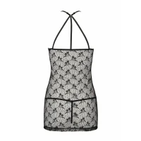 Напівпрозора сорочка Passion AZALIA CHEMISE S/M, black — Переглянути зображення 6