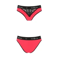 Трусики з широкою гумкою і мереживом Passion PS001 PANTIES M, red-black — Переглянути зображення 4