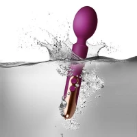 Вібромасажер Rocks Off Oriel Purple, водонепроникний, гнучка головка, потужний, LED-підсвічування — Переглянути зображення 3