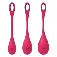 Набір йоні намистин Satisfyer Yoni Power 1 Red, діаметр 2-2,5-3см, вага 22-46-74гр — Просмотреть изображение 4