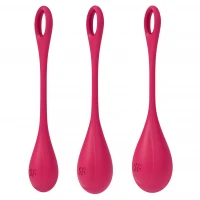 Набір йоні намистин Satisfyer Yoni Power 1 Red, діаметр 2-2,5-3см, вага 22-46-74гр — Просмотреть изображение 1
