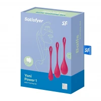 Набір йоні намистин Satisfyer Yoni Power 1 Red, діаметр 2-2,5-3см, вага 22-46-74гр — Просмотреть изображение 5