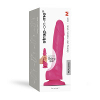 Реалістичний фалоімітатор Strap-On-Me Sliding Skin Realistic Dildo Fuchsia M, ефект рухливої шкіри — Просмотреть изображение 7