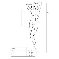 Бодістокінг у велику сітку Passion BS087 black, відкрита спина, халтер, з доступом — Переглянути зображення 7