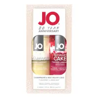 Набір смакових змазок JO Champagne &amp; Red Velvet Cake (2×60 мл), Limited Edition — Переглянути зображення 1