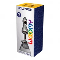 Металева анальна пробка Wooomy Lollypop Double Ball Metal Plug S, діаметр 2,8 см, довжина 8,5 см — Переглянути зображення 4