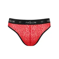 Чоловічі напівпрозорі труси Passion 031 SLIP MIKE S/M Red, під леопард — Переглянути зображення 5