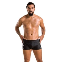 Чоловічі шкіряні боксери із заклепками Passion 048 SHORT DAVID L/XL Black — Переглянути зображення 3