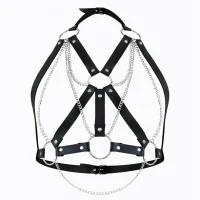 Портупея жіноча Art of Sex - Aiden Leather harness, Чорна XS-M — Переглянути зображення 1