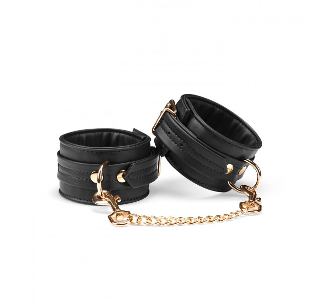 Поножі Liebe Seele Black Organosilicon Anklecuffs, екошкіра