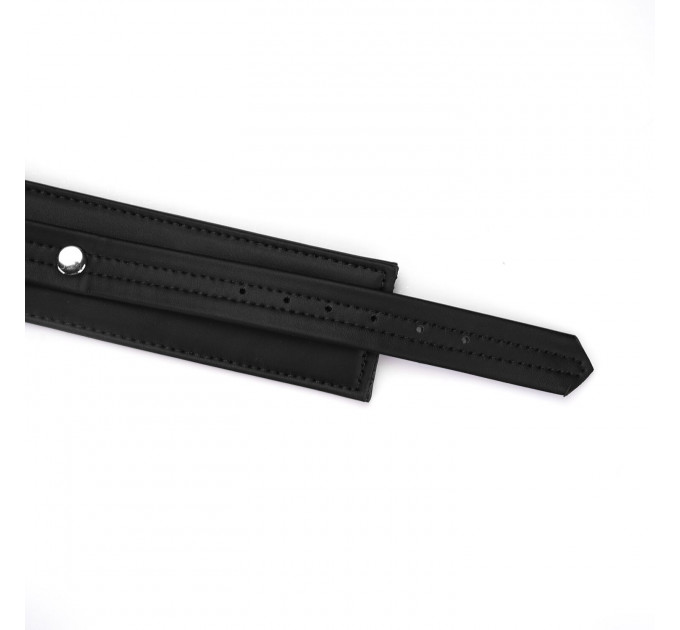 Поножі Liebe Seele Black Organosilicon Anklecuffs, екошкіра