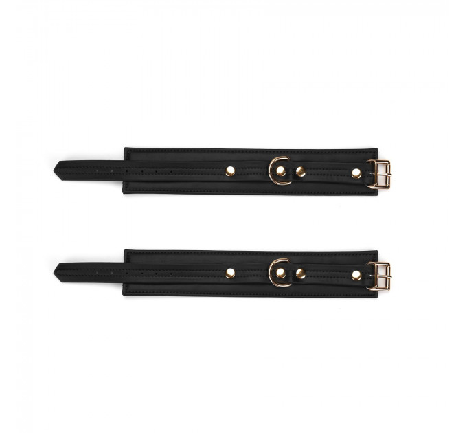 Поножі Liebe Seele Black Organosilicon Anklecuffs, екошкіра