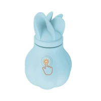 Вібратор Adrien Lastic Caress Blue з насадками для стимуляції ерогенних зон, які обертаються. — Переглянути зображення 6