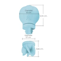 Вібратор Adrien Lastic Caress Blue з насадками для стимуляції ерогенних зон, які обертаються. — Переглянути зображення 5