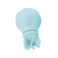 Вібратор Adrien Lastic Caress Blue з насадками для стимуляції ерогенних зон, які обертаються. — Переглянути зображення 1